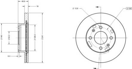 Remy RAD1141C - Тормозной диск autospares.lv