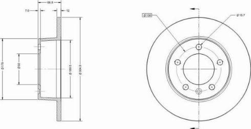 Remy RAD1155C - Тормозной диск autospares.lv