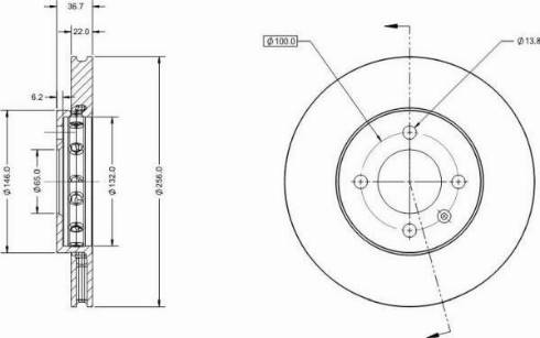 Remy RAD1164C - Тормозной диск autospares.lv