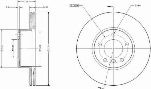 Remy RAD1161C - Тормозной диск autospares.lv