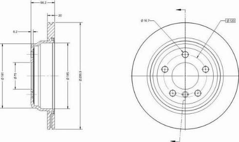 Remy RAD1181C - Тормозной диск autospares.lv