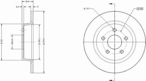 Remy RAD1134C - Тормозной диск autospares.lv