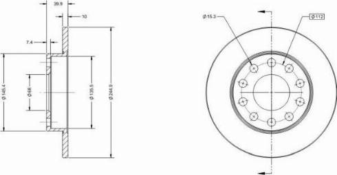 Remy RAD1130C - Тормозной диск autospares.lv