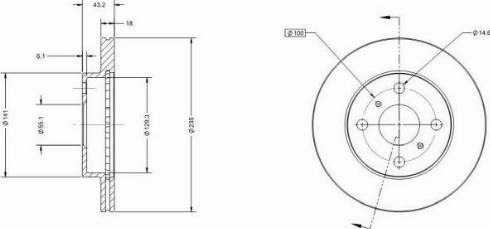 Remy RAD1124C - Тормозной диск autospares.lv