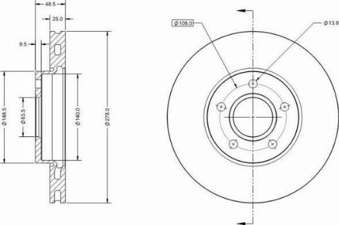 Remy RAD1126C - Тормозной диск autospares.lv