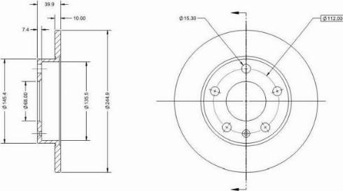 Remy RAD1128C - Тормозной диск autospares.lv