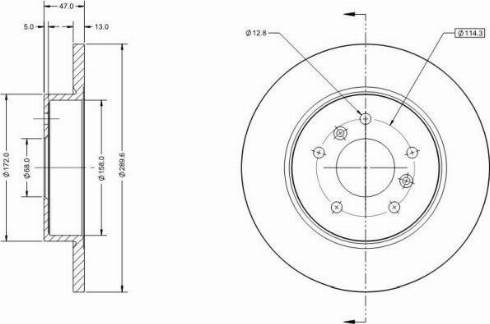 Remy RAD1127C - Тормозной диск autospares.lv