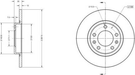 Remy RAD1177C - Тормозной диск autospares.lv