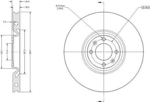 Remy RAD1830C - Тормозной диск autospares.lv