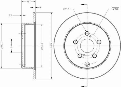 Remy RAD1838C - Тормозной диск autospares.lv