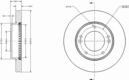 Remy RAD1828C - Тормозной диск autospares.lv