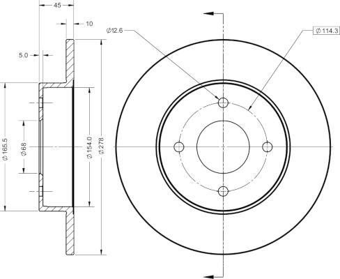 Remy RAD1873C - Тормозной диск autospares.lv