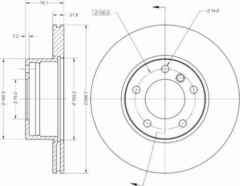 Remy RAD1344C - Тормозной диск autospares.lv