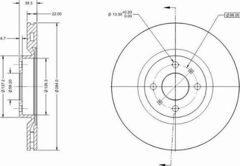 Remy RAD1340C - Тормозной диск autospares.lv