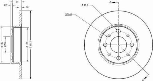 Remy RAD1343C - Тормозной диск autospares.lv