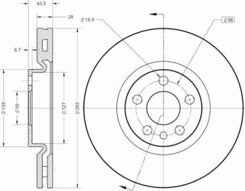 Remy RAD1351C - Тормозной диск autospares.lv