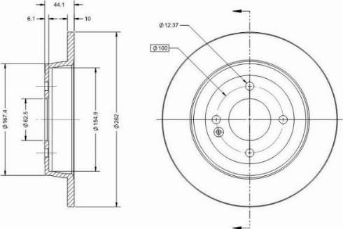 Remy RAD1309C - Тормозной диск autospares.lv