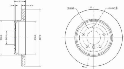 Remy RAD1308C - Тормозной диск autospares.lv