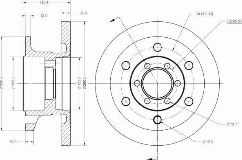 Remy RAD1318C - Тормозной диск autospares.lv