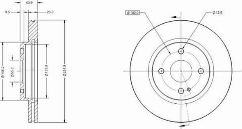 Remy RAD1313C - Тормозной диск autospares.lv