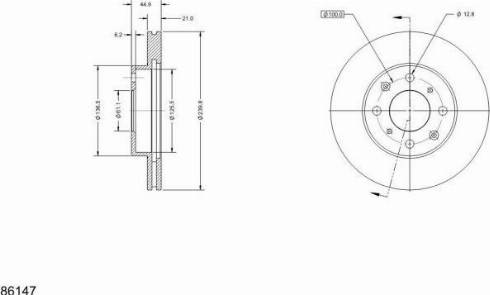 Remy RAD1324C - Тормозной диск autospares.lv