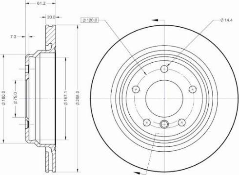 Remy RAD1295C - Тормозной диск autospares.lv