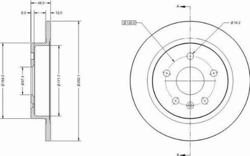 Remy RAD1244C - Тормозной диск autospares.lv