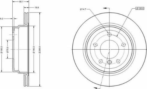 Remy RAD1246C - Тормозной диск autospares.lv