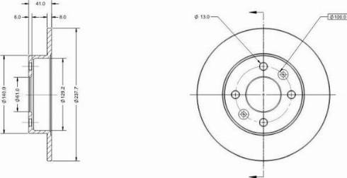 Remy RAD1258C - Тормозной диск autospares.lv