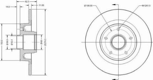 Remy RAD1214C - Тормозной диск autospares.lv