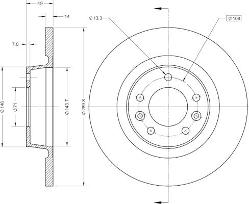 Remy RAD1211C - Тормозной диск autospares.lv