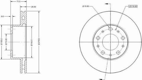 Remy RAD1212C - Тормозной диск autospares.lv