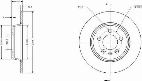 Advics A6F144B - Тормозной диск autospares.lv