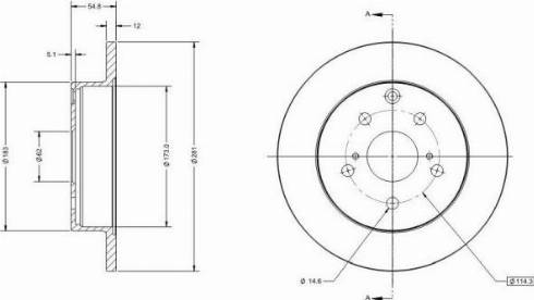 Remy RAD1271C - Тормозной диск autospares.lv