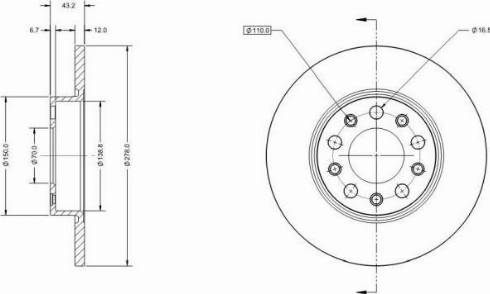 Remy RAD1272C - Тормозной диск autospares.lv