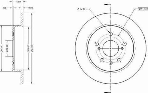 Remy RAD1750C - Тормозной диск autospares.lv