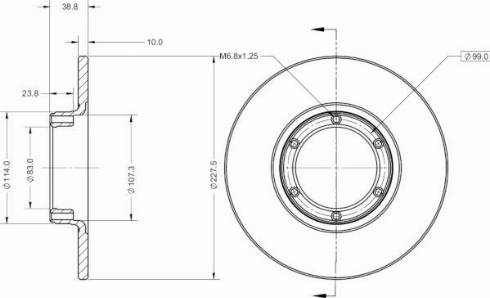 Remy RAD1765C - Тормозной диск autospares.lv