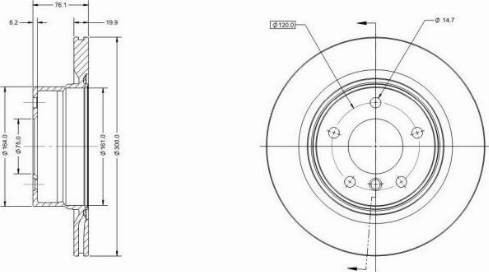 Remy RAD1705C - Тормозной диск autospares.lv