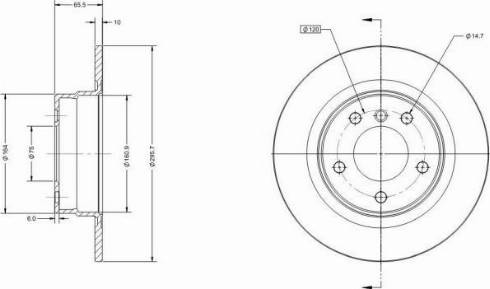 Remy RAD1710C - Тормозной диск autospares.lv