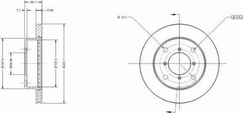 Remy RAD1732C - Тормозной диск autospares.lv