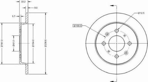 Remy RAD1728C - Тормозной диск autospares.lv