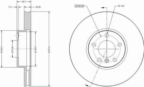 Remy RAD1723C - Тормозной диск autospares.lv