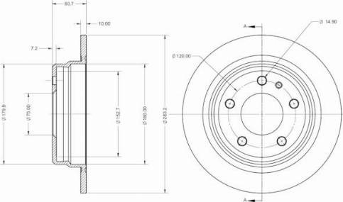 Remy RAD2445C - Тормозной диск autospares.lv