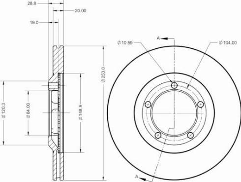 Remy RAD2455C - Тормозной диск autospares.lv