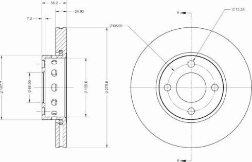 Remy RAD2461C - Тормозной диск autospares.lv