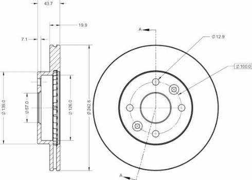 Remy RAD2417C - Тормозной диск autospares.lv