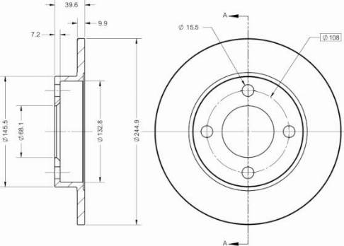 Remy RAD2372C - Тормозной диск autospares.lv