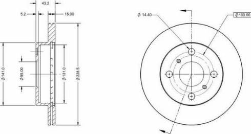 Remy RAD2205C - Тормозной диск autospares.lv