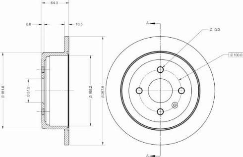 Remy RAD2210C - Тормозной диск autospares.lv