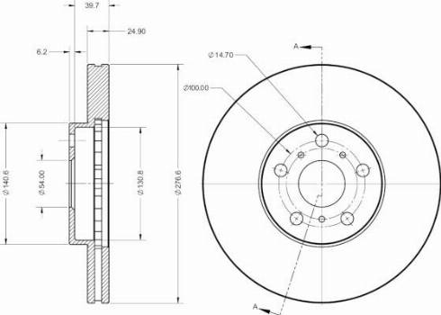 Remy RAD2735C - Тормозной диск autospares.lv